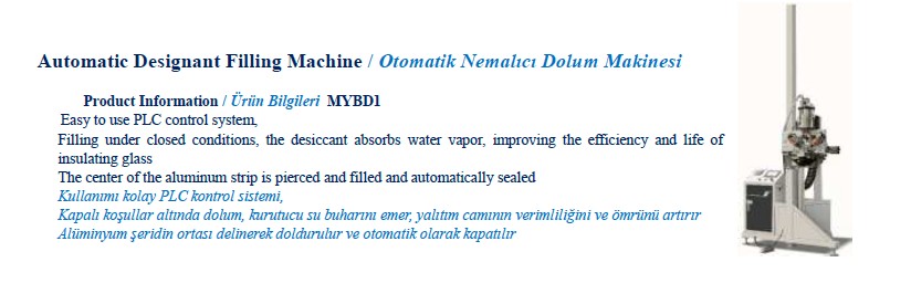 Otomatik Nem Alıcı Dolum Makinesi Özellikler